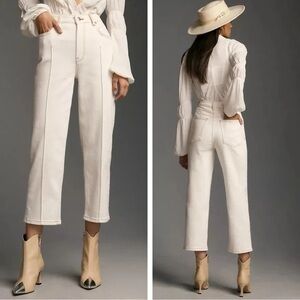 Anthropologie‎ Pilcro High Rise Straight Leg Tapered Jeans Ankle Petite